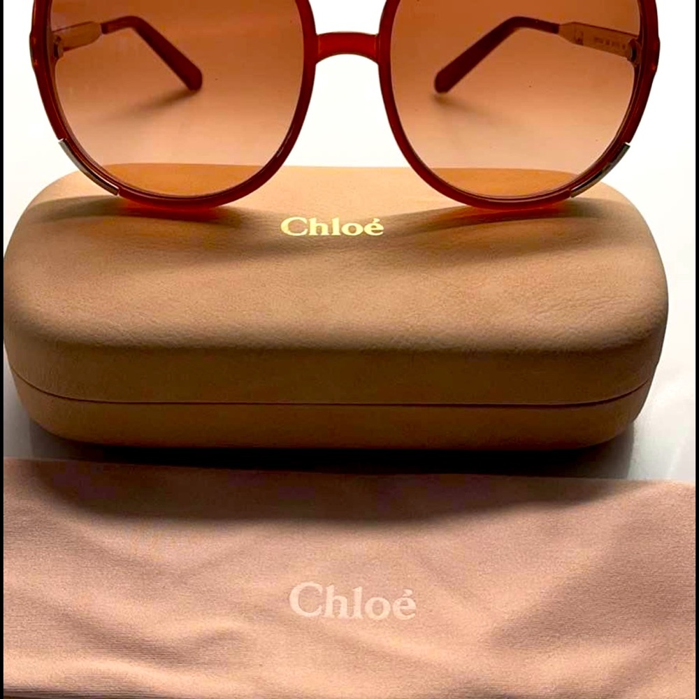 Chloe Sunglasses with Red Lenses